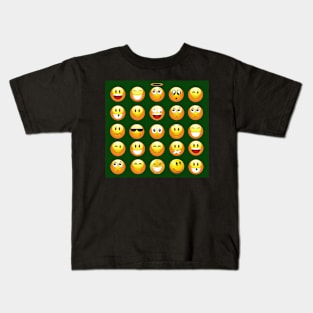 dark green emoji Kids T-Shirt
